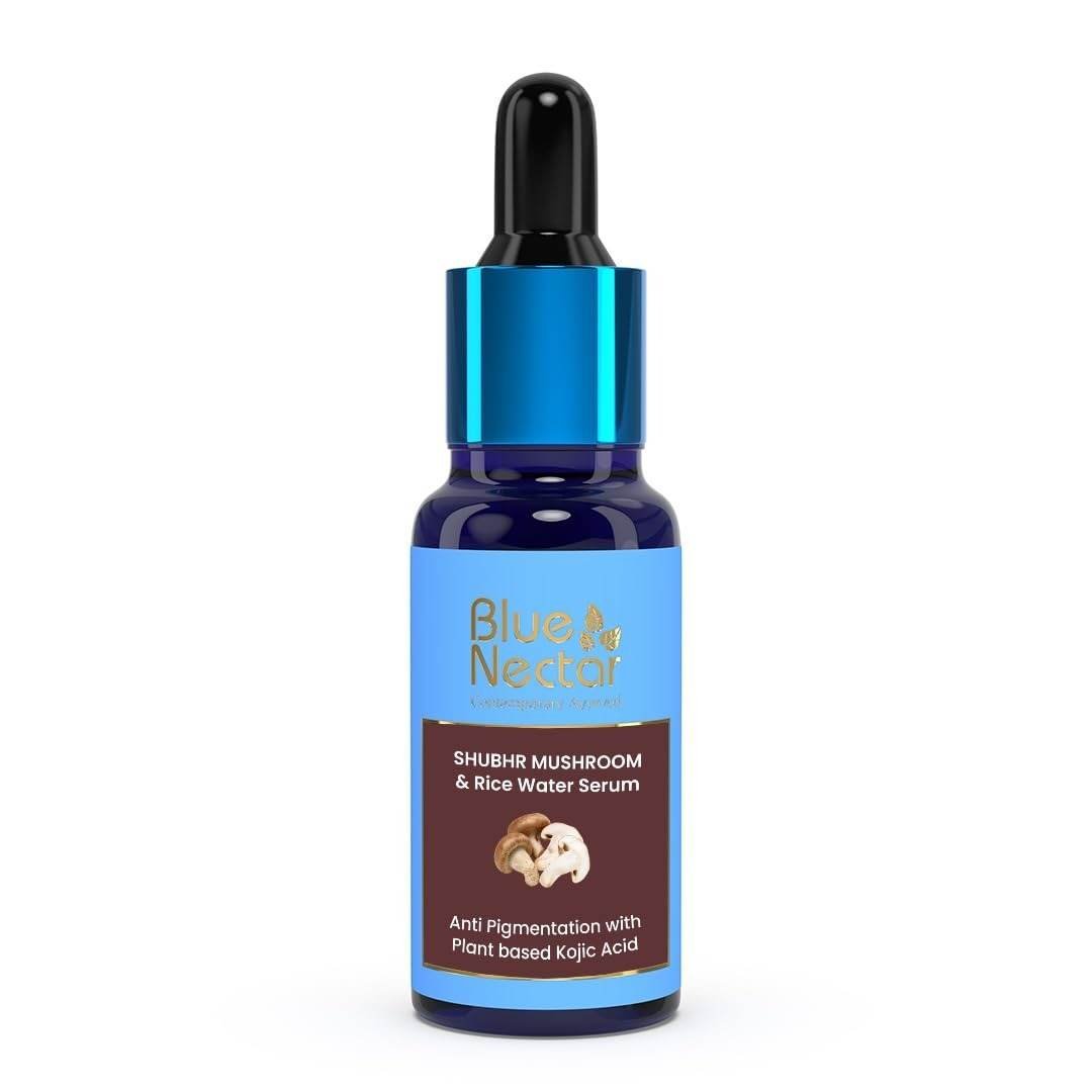 uk51CTOqAbhjL-1.jpg Blue Nectar Plant Based Kojic Acid Serum for Pigmentation & Dark Spots Removal | Anti-Pigmentation Face Serum for Women & Men with Rice Water & Mushroom (13 Herbs, 30ml) - Fast UK Delivery - Image 1