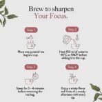 Wellbeing Nutrition Focus Tea | Memory Booster Green Tea for Focus, Concentration & Cognitive Function with Brahmi, Shankhpushpi, Ginkgo Biloba, Gotu Kola (20 Pyramid Tea Bags) - Image 6