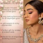 Just Herbs Wedding Vows Glam Essentials with Matte Lipstick | Lip & Cheek Tint | Strobe Cream | Kajal | Sindoor | Eyeshadow Palette | Nail Paint | Serum Foundation | Blush Drops All in One Makeup Kit for Women (Pack of 9) - Fast UK Delivery - Image 5
