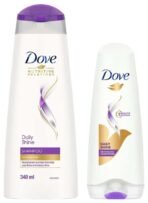 Dove Daily Shine Conditioner, 180ml And Dove Daily Shine Shampoo, 340ml - Fast UK Delivery