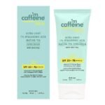 mcaffeine Sun Fix Ultra Light 1% Hyaluronic Acid Matcha Tea Sunscreen for All Skin Type Spf 50+ & Pa++++ Uva-Uvb & Blue Light Protection|No White Cast|Controls Oil|Non-Sticky|Fragrance Free - 50Ml - Fast UK Delivery