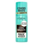 L'Oreal Paris Instant Root Concealer Spray, Ideal for Touching Up Grey Root Regrowth, Magic Retouch, 2 Dark Brown, 75ml - Fast UK Delivery