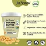 Jus' Amazin Crunchy Peanut Butter - Unsweetened | 27.8% Protein | Single Ingredient - 100% Peanuts (no added Sugar/Salt) | Vegan | Dairy Free | Keto (Organic Peanut Butter Crunchy, 1 kg (Pack of 1)) - Fast UK Delivery - Image 3