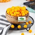 Organic Bites Cheddar Cheese Balls | Cheese Flavoured Snacks |Not Fried | Plant-Based Vegan Snack I Healthy & Tasty Snacks -400 gm - Fast UK Delivery - Image 2