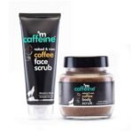 mCaffeine Exfoliating Coffee Face & Body Scrub Combo For Tan Removal | For Women & Men | Removes Blackheads and Dirt from Face, Neck, Elbows & Knees for Soft & Smooth Skin - 200gm - Fast UK Delivery