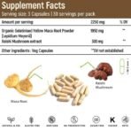 Rooted Actives Maca Root Powder With Reishi Mushroom Extract (90 Veg Caps, 750 Mg) | Stamina, Virility, Hormonal Support (Maca Root With Reishi Mushroom) - Fast UK Delivery - Image 5