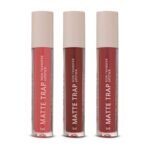 Hilary Rhoda Matte Trap Liquid Lipstick | Non-Transfer & Waterproof Lipstick | 8-Hour Long Stay | Non-Drying Formula | 5ml (Matte Trap Nude Trio) - Fast UK Delivery