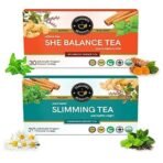 TEACURRY PCOS PCOD Slimming Tea (1 Month Pack, 30 Tea Bags) - Helps with Extra Fat, Improves Hormonal Balances - Pcos Pcod Green Teas Weight Loss, Facial Hair, Acne and Bloating | 100% Herbal Tea - Fast UK Delivery - Image 2