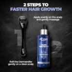 Beardo Hair Growth Vitalizer Serum 60 milligrams & Dermaroller For Men 0.5 mm| Biotin| Redensyl For Stem Cell Activation| Caffeine Product For DHT Blocking | Non-Sticky, Non-Oily & Non-Greasy - Fast UK Delivery - Image 3