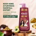 Kesh King Ayurvedic Damage Repair Shampoo | Reduces hair fall | Soothes itchy scalp | No Paraben & No Silicon | 21 natural ingredients | Enriched with curd, lemon & neem | 600 ml - Fast UK Delivery - Image 3