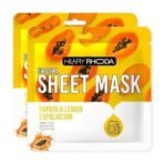 Hilary Rhoda Papaya & Lemon Exfoliation Sheet Mask | Daily Glow mask | Brightens & Exfoliates | Facial Sheet Mask with Serum | Tightens Pores - 20gm (Pack of 2) - Fast UK Delivery - Image 2