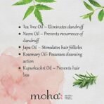 moha: Anti-Dandruff Shampoo With Perfect Blend Of Hibiscus & Tea Tree Oil For Men & Women all types of hairs - 200ml (Pack of 1) - Fast UK Delivery - Image 6