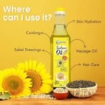 Nutriorg Cold Pressed Organic Sunflower Oil & Groundnut Oil, 1000 ml ( Pack of 2* 500 ml) | Essential Cooking Purpose | Vitamin E Rich - Fast UK Delivery - Image 6