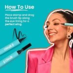 SWISS BEAUTY Craze 2-N 1 Gel Semi-Matte Eyeliner With Wing Stamp | Waterproof And Smudgeproof Eyeliner With Fine Tip For Precise Application | Black, 2.8Ml - Fast UK Delivery - Image 4