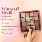 Hilary Rhoda Perfection Eyeshadow Palette|Highly Pigmented Eyeshadow Palette|Matte&Shimmer Finish|Long Lasting Eyeshadow For Women|Blendable Eyeshadow|20.8G|16 Shades (Shade 3),Multicolor - Fast UK Delivery - Image 5