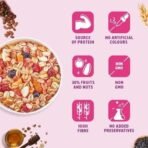 Bagrry's Crunchy Muesli With 30% Fruit & Nut Cranberries 750G| 16 Fruits, Nuts & Berries Muesli| Real & Freeze-Dried Fruits, No Candy| 38% Fibre Rich Oats, No Cornflakes - Fast UK Delivery - Image 7