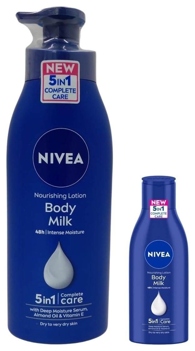 uk51Eb096B20L-1-1.jpg Nivea Body Nourish Body Lotion 400 ml & 120 ml (Pack of 2) - Fast UK Delivery - Image 1