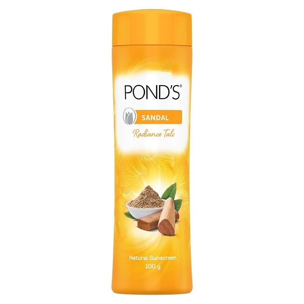 uk51EgUbeiY5L-1-1.jpg Pond's Sandal Radiance Talc, Pack of 100gm powder - Fast UK Delivery - Image 1