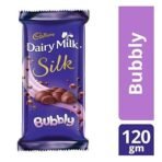 Cadbury Dairy Milk Silk Bubbly Chocolate Bar, 120 Gm - Fast UK Delivery - Image 3
