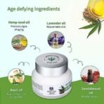 Ayouthveda Hemp Seed Anti-Wrinkle & Anti-Aging Cream|With goodness of Basil, Lavender & Sandalwood Oil |Helps in Skin Nourishment | Deep Hydration (Pack of 1; 50g each) - Fast UK Delivery - Image 3