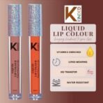 KINDED Liquid Lip Colour Vitamin E Enriched No Transfer Waterproof Long Stay Lipsticks Lip Gloss Set for Girls Women (Pack of 2, 6 ml each, Matte Finish, Shades Rust Crust & Sangria Orange) - Fast UK Delivery - Image 4