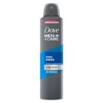 Dove Men+Care Cool Fresh Dry Spray Antiperspirant Deodorant, Up To 48 hrs Protection From Sweat & Odour, Instantly Dry for Cleaner Feel, Dermatologically Proven Formula, Soothes & Moisturises Skin, Long-Lasting Refreshing Scent, 250ml - Fast UK Delivery
