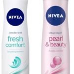 Nivea Female Deodorant Spray, Fresh Comfort, 150Ml And Deodorant Spray, Pearl & Beauty, 150Ml, Pack Of 1 - Fast UK Delivery