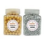 KONFIZ Cake Sprinkler-BALL-Golden & Silver-75g each-for cake,desserts decor - Fast UK Delivery