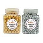 KONFIZ Cake Sprinkler-BALL-Golden & Silver-75g each-for cake,desserts decor - Fast UK Delivery