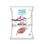 Natureland Organics Himalayan Pink Rock Salt 1 KG - Organic Rock Salt - Fast UK Delivery