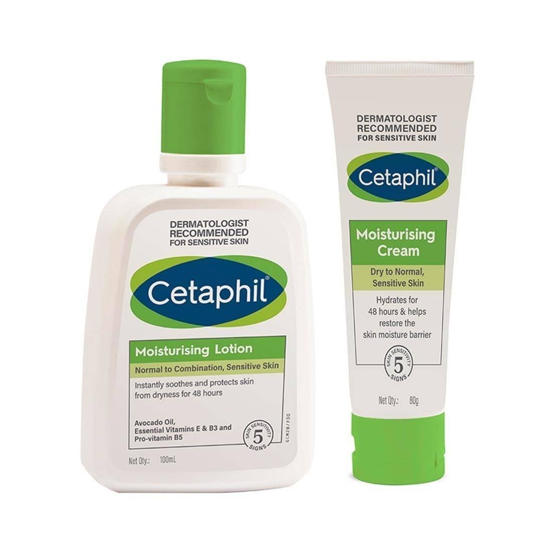 uk51FdzF4zPL-1.jpg Cetaphil Moisturising Lotion 100ml and Moisturising Cream 80g Combo - Fast UK Delivery - Image 1