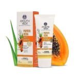 Ayouthveda Papaya Vera Face Scrub With Walnuts, Green Tea & Vitamin-E For Radiant & Glowing Skin 100gm - Fast UK Delivery - Image 2