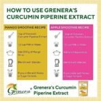 Grenera Curcumin Extract with Piperine Extract (Superior Turmeric, Black Pepper Extract) Immune & Joint Support, Maximum Absorption, 100 grams - Image 6