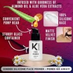 KINDED Silicone Gel Based Face Primer And Makeup Fixer Setting Spray Combo with Aloe Vera Extracts Almond & Jojoba Oil for Women Girls Dry Oily Combination All Skin Type - Primer 30 ML, Fixer 60 ML - Fast UK Delivery - Image 4