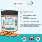 Jus' Amazin Crunchy Almond Butter - Unsweetened (200 g) | 25% Protein | Only Pure Whole Almonds | Zero Additives / Chemicals | Vegan Butter | Plant Based, Dairy Free, Keto | Clean Nutrition, 0% Chemicals - Fast UK Delivery - Image 4