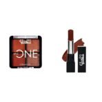 Glam 21 Little One 4-in-1 Eyeshadow Palette Long Lasting Eye Make Up Kit |Firework-03 & Ultra Velvet Lipstick Long-lasting | Matte finish 2.5gm | Hazel Nut-22 - Fast UK Delivery