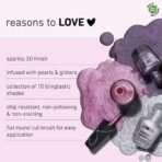 Plum Color Affair Nail Polish All That Glitters Collection | 3D Finish With Pearls & Glitters | 7-Free Formula | 100% Vegan & Cruelty Free | Emerald Sheen - 168 - Fast UK Delivery - Image 4