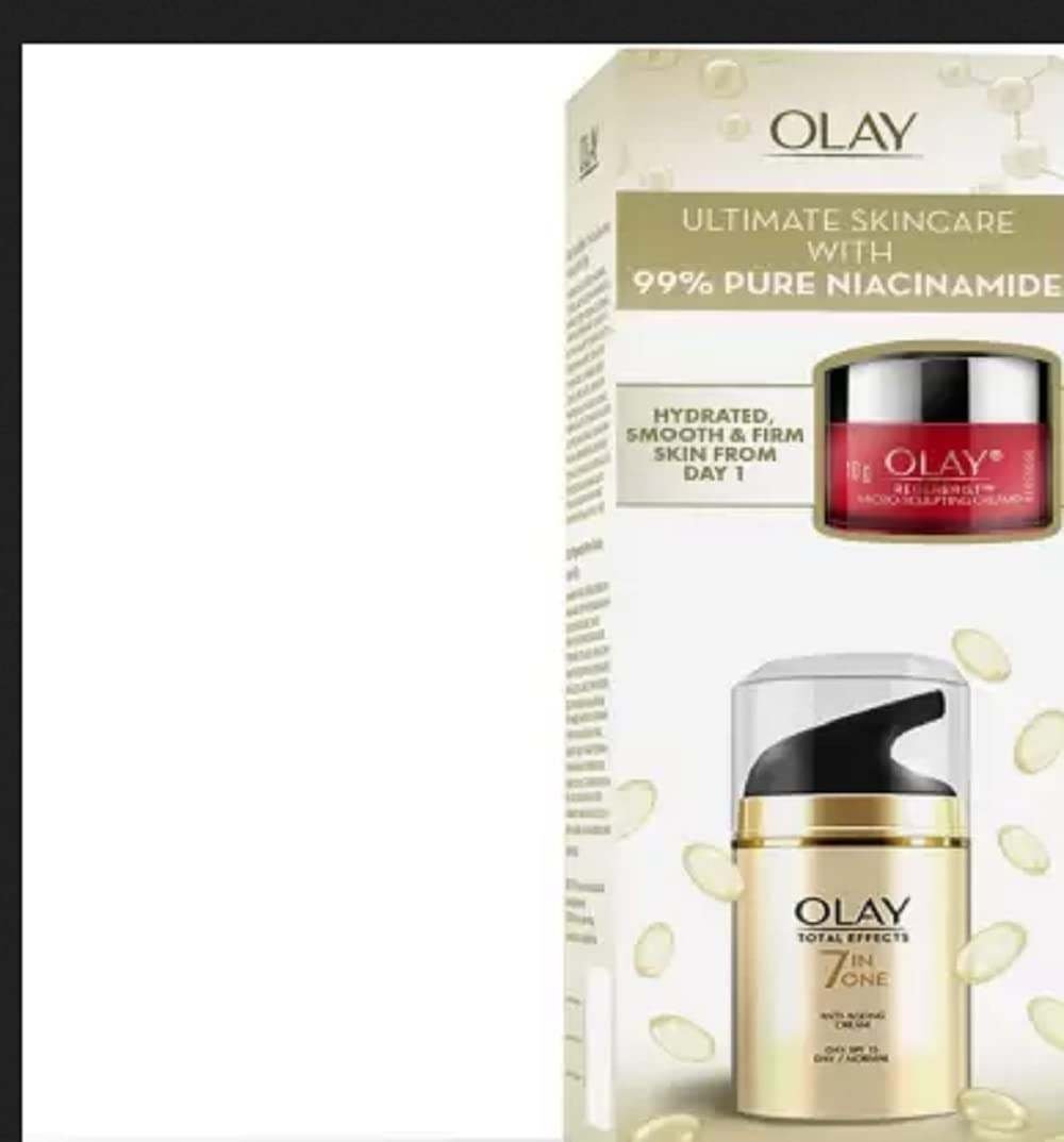 uk51GiKtWZfL-1.jpg OLAY Day Cream Combo: Regenerist Microsculpting Mini Moisturiser 10g + Total Effects 7 in 1, Moisturiser (SPF 15) 50g (60 g) - Fast UK Delivery - Image 1