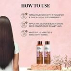 Just Herbs Anti Hairfall Control Kit (Shampoo 100ml+Conditioner100ml) with Goodness of Natural Vitamin E, Bhringraj & Black Onion Seed for Shiny, Smooth Hair - All Hair Types - Fast UK Delivery - Image 4