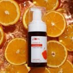 Plum Vitamin C Foaming Face Wash with Mandarin | For Glowing Skin | For Gentle Cleansing | For Hyperpigmentation & Dull Skin | Sulphate-Free | 100% Vegan 110ML, Transparent - Fast UK Delivery - Image 3