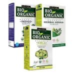 INDUS VALLEY Bio Organic Natural and Pure Indigo Powder | Indigofera tinctoria, Herbal Henna Powder with Amla Powder | Indian Gooseberry for Hair care - (100g*3=300g) Combo - Fast UK Delivery - Image 2