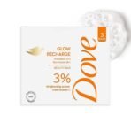 Dove Glow Recharge Serum Beauty Bar | 3% Brightening serum + Vit C | Energizes & Illuminates skin | Paraben & SLS free | 375g (125g x 3) - Fast UK Delivery