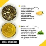 TEACURRY Mango Green Tea (1 Month Pack, 30 Tea Bags) - Organic mango flavor tea | Immune With Added Vitamin-C | Made with Whole Leaf & Natural Ingredients - Fast UK Delivery - Image 3