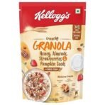 Kellogg's Crunchy Granola Honey, Almonds, Strawberries & Pumpkin Seeds 450g | 24% Fruit, Nut & Seeds, Baked Multigrain | Source of Fibre | Breakfast Cereal - Fast UK Delivery - Image 2