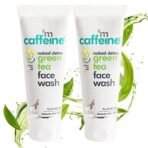 mCaffeine Naked Detox Green Tea Face Wash (Pack Of 2)| Dirt Removal | Vitamin C, Hyaluronic Acid | All Skin | Paraben & SLS Free | 100 ml - Fast UK Delivery - Image 2
