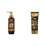 WOW Skin Science Sunscreen For All Skin Types Spf 55 Pa+++ Matte Look Ultra Light & Brightening Vitamin C Face Wash Combo, Pack Of 1 - Fast UK Delivery