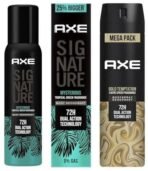 Axe Gold Temptation Long Lasting Deodorant Bodyspray For Men, 215ml&Axe Signature Mysterious No Gas Deodorant Bodyspray For Men 154 ml - Fast UK Delivery - Image 2