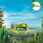 DABUR Vatika Naturals Hair Fall Control Styling Hair Cream Olive Cactus Heena, 140ml - Fast UK Delivery - Image 3