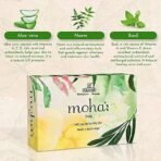 Moha: Herbal Soap A Natural Face & Body Cleanser! With Goodness Of Aloe Vera Gel, Basil & Neem Used As Bathing Soap, Face & Body Soap, Unisex Bathing Bar - 100Gm Each (Pack Of 6) - Fast UK Delivery - Image 5