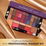 Hilary Rhoda Professional Makeup Kit | 40 Eyeshadows | Highlighter | Face Powder | 3 Contour & 3 Blushes | 6 Lip Glosses | Makeup Kit for Women | Highly Pigmented | 4 Brushes - 74g (Multicolor Shade-2) - Fast UK Delivery - Image 4